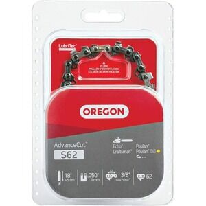 Oregon S62 18 in AdvanceCut Saw Chain Black 3/8 LP .050 Gauge 62 Links NEW